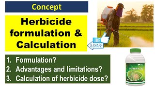 Herbicide Formulation and Calculation  Weed management [upl. by Ymmot841]