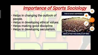 Sports Sociology  Sociology  Importance of Sport Sociology  Physical Education  BPEd  MPEd [upl. by Nojram]