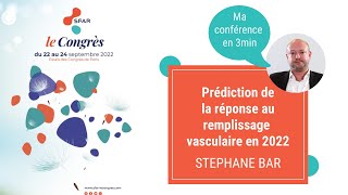 Prédiction de la réponse au remplissage vasculaire en 2022  SBAR  SFAR [upl. by Weylin]