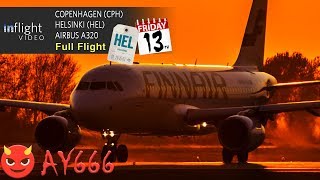 Finnair Full Flight  Flight 666 to HEL on Friday 13th  Copenhagen to Helsinki with ATC [upl. by Irrac]