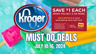 WOW Kroger MUST DO Deals for 710716  Mega Sale Weekly Digitals amp MORE [upl. by Tarttan]