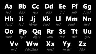 English Alphabet Pronunciation 📌 Aa Bb Cc 🌙 Dark Mode [upl. by Notsuj]