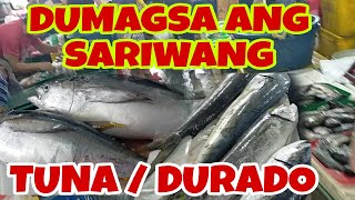 SARIWANG TUNA AT DURADO DUMAGSA SA BULUNGAN PARAÑAQUE MGA IBANG KLASENG ISDA BAGSAK PRESYO [upl. by Garwood]