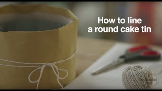 How To Line A Round Cake Tin  Good Housekeeping UK [upl. by Aisek]