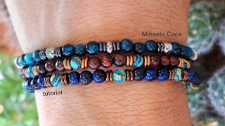 Braccialetto girocollo o cavigliera con pietre dure facilissimo  DIY bracelets [upl. by Stuart993]