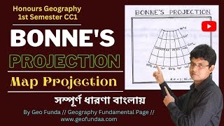 Bonnes Projection ll Map Projection ll Honours Geography ll by Geo Funda [upl. by Trotta201]