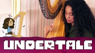 Undertale  Fallen Down Reprise Harp Cover [upl. by Narol]