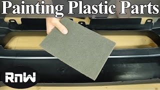 How to Paint Plastic Car Parts  Raw or Primed Bumper Cover [upl. by Aiekram]