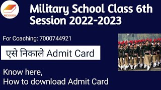 RMSMilitary CET Know how to download Admit Card [upl. by Alleuqram]