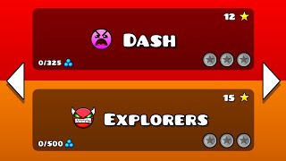 Dash and Explorers  Geometry dash 22 [upl. by Anauqes]