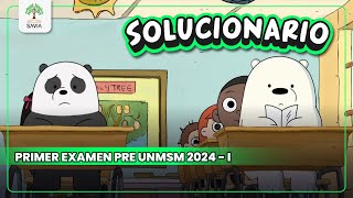 🔴 SOLUCIONARIO PRIMER EXAMEN PRE SAN MARCOS 2024I 🌱 [upl. by Gnoix]