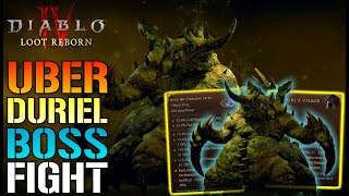 Diablo 4 quotUber Durielquot Boss Fight amp Rewards How To Get The BEST Uniques In The Game [upl. by Connelley]