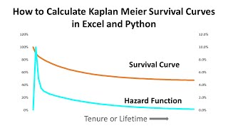 How to Calculate Kaplan Meier Survival Curves in Excel and Python [upl. by Phaih]