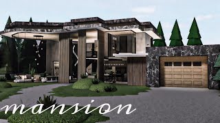 Bloxburg Mansion Modern House  Speedbuild  Roblox [upl. by Dadinirt]