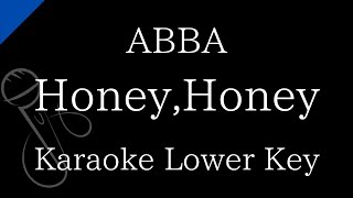 【Karaoke Instrumental】HoneyHoney  ABBA【Lower Key】 [upl. by Manda919]