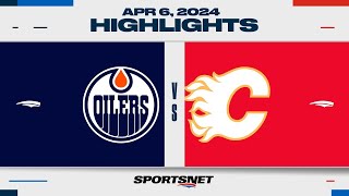 NHL Highlights  Oilers vs Flames  April 6 2024 [upl. by Neisa881]