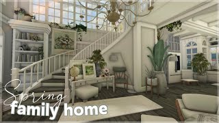 Bloxburg  Realistic Elegant TwoStory Spring Family Home  Roblox  House Build [upl. by Trammel14]