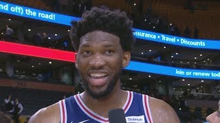 Joel Embiid Rejects Rihanna Date 76ers Blowout Celtics 201718 Season [upl. by Earissed284]