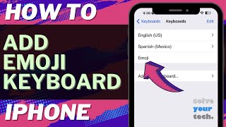 iOS 17 How to Add Emoji Keyboard on iPhone [upl. by Jana]