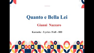 Quanto e Bella Lei Gianni Nazzaro Karaoke [upl. by Ineslta]