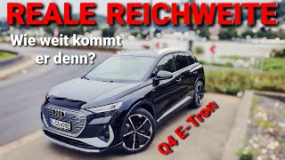 Audi Q4 e Tron Reichweitentest Wie weit kommt das Elektroauto [upl. by Yukio]