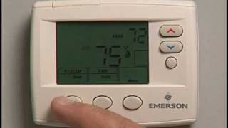 How to Operate a Emerson 1F80 Programmable Thermostat [upl. by Ludlow]