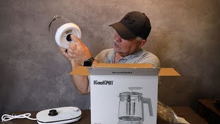 Unboxing and Review ICOOKPOT Glass Electric Kettle with Tea Infuser and Temperature Control [upl. by Church458]