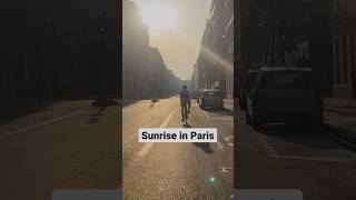 Sunrise in Paris  cycling sunrise roadbike londontoparis cyclingaroundtheworld travel [upl. by Kristal]