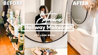 Extreme Hallway Makeover  Small Entryway Ideas [upl. by Anayk539]