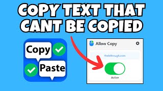 How to Copy Text from Web Page that Cannot be Copied [upl. by Aninahs297]