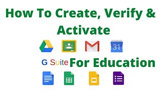 How to Create and Activate g suite account for Education gSuite education [upl. by Ymma392]