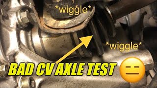 How to test Bad CV Axle inner joint on car [upl. by Azil]