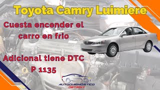 TOYOTA CAMRY LUMIERE LUZ CHECK ENCENDIDA P1135 [upl. by Anival293]