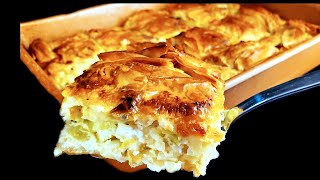 Prasopita  Greek pie with leek  Phyllo pastry leek pie  Pie with phyllo and leek  Greek leek pie [upl. by Aissyla]