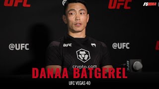 Danaa Batgerel UFC Vegas 40 full postfight interview [upl. by Lac]