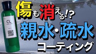 【シリコンレジン】疏水・親水 最強のコーティング？！洗車傷も消える？汚れがつきにくい？初心者にもおすすめな下処理＆コーティング剤はこれ！Pallitto CL（パリッと シーエル） [upl. by Nauwaj308]