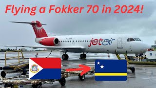 Flying on a Fokker 70 in 2024 Flight Review  SXMCUR [upl. by Seigler]