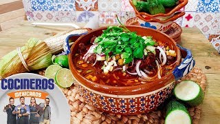 Receta Caldo de mollejas de pollo  Cocineros Mexicanos [upl. by Annohsal36]