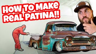 HOW TO MAKE REAL PATINA MAKING FAKE PATINA OR MATCHING YOUR EXISTING PAINT HOT RAT ROD DIY [upl. by Stock]