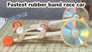 FASTEST rubber band race car [upl. by Mulry556]