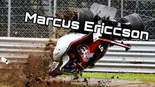 Marcus Ericsson F1 Crash Compilation [upl. by Lilly]