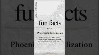 the social blazer The Phoenician Civilization factshorts [upl. by Silohcin]