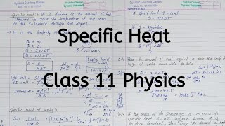 Specific Heat  Chapter 10  Thermal Properties of matter  Class 11 Physics [upl. by Ylrebme905]