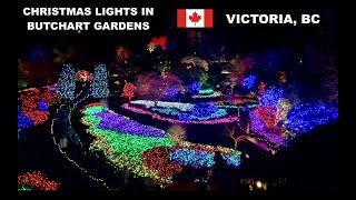 🇨🇦4K Christmas Lights At The Butchart Gardens Victoria BC Canada 2023 [upl. by Adria691]