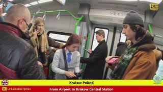 Visit Poland • Krakow Airport to Krakow Central Station [upl. by Ateerys]