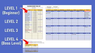 STEP by STEP Automated Calendar Based Task or ToDo List in Excel  All Levels of EXCEL [upl. by Wilscam]