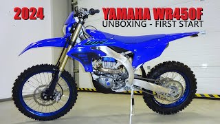 2024 YAMAHA WR450F  UNBOXING NEW BIKE  FIRST START  4K [upl. by Royal]