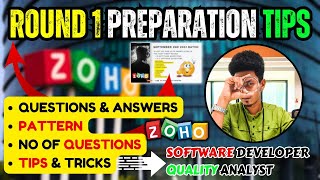 Zoho latest Round 1 questions  Zoho level 1 Questions for Software developer amp Quality Analyst [upl. by Florie]