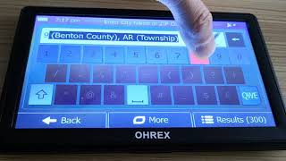 How to Search a Destination Address in USA in OHREX Sat Nav GPS Navigation [upl. by Bowers710]