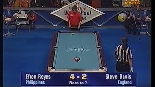 Efren Reyes vs Steve Davis  1999 World Pool League [upl. by Portland]